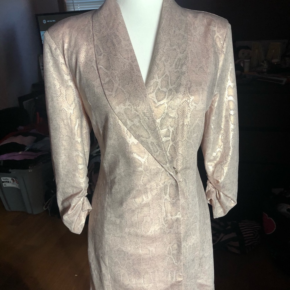 Fashion Nova snake skin pink jacket dress